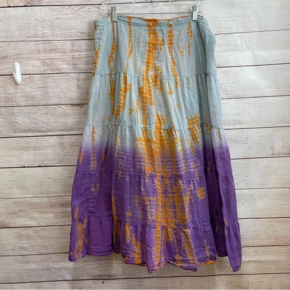 BHAG’S BOHO TIE DYE WRAP MAXI SKIRT‎